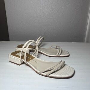 Dolce Vita White Strappy Sandals Block Heels